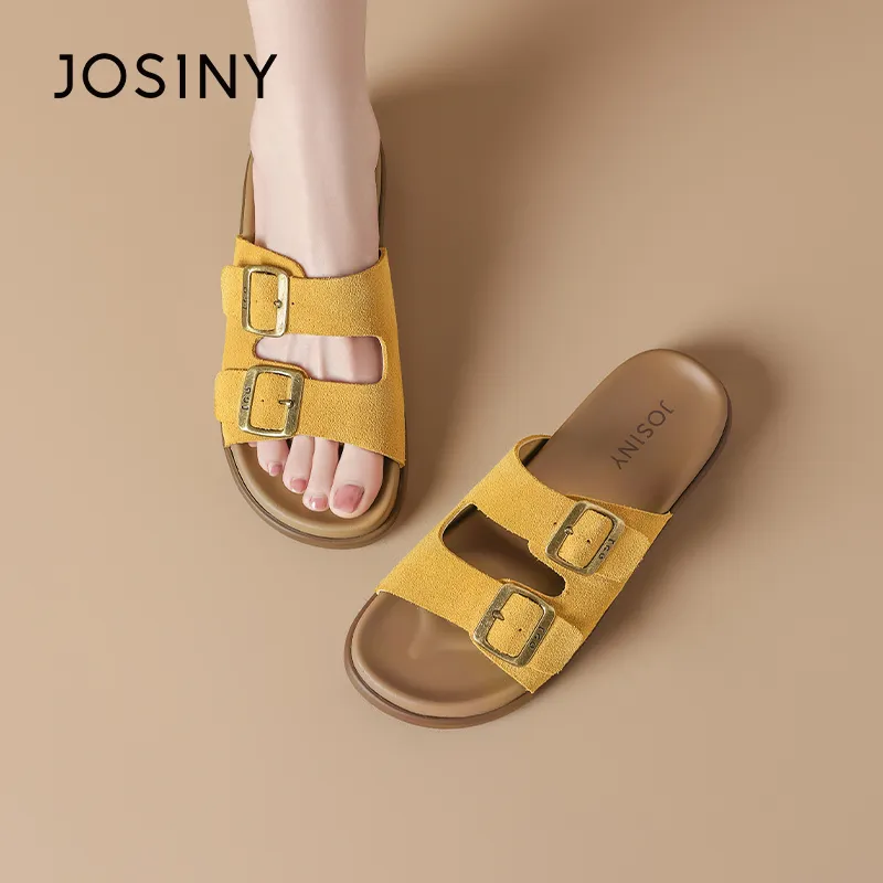 JOSINY Slip Resistant Abrasion Resistant Slide Slippers Women's-13
