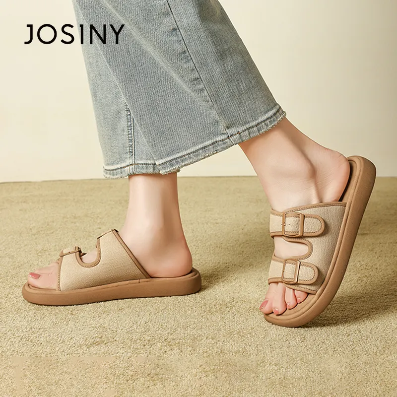 JOSINY Slip Resistant Abrasion Resistant Slide Slippers Women's-5