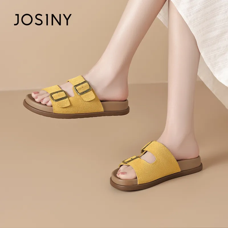 JOSINY Slip Resistant Abrasion Resistant Slide Slippers Women's-12