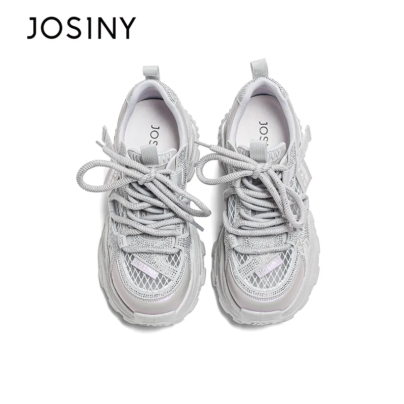 JOSINY Abrasion Resistant Slip Resistant Low Top Chunky Sneakers Women's-7