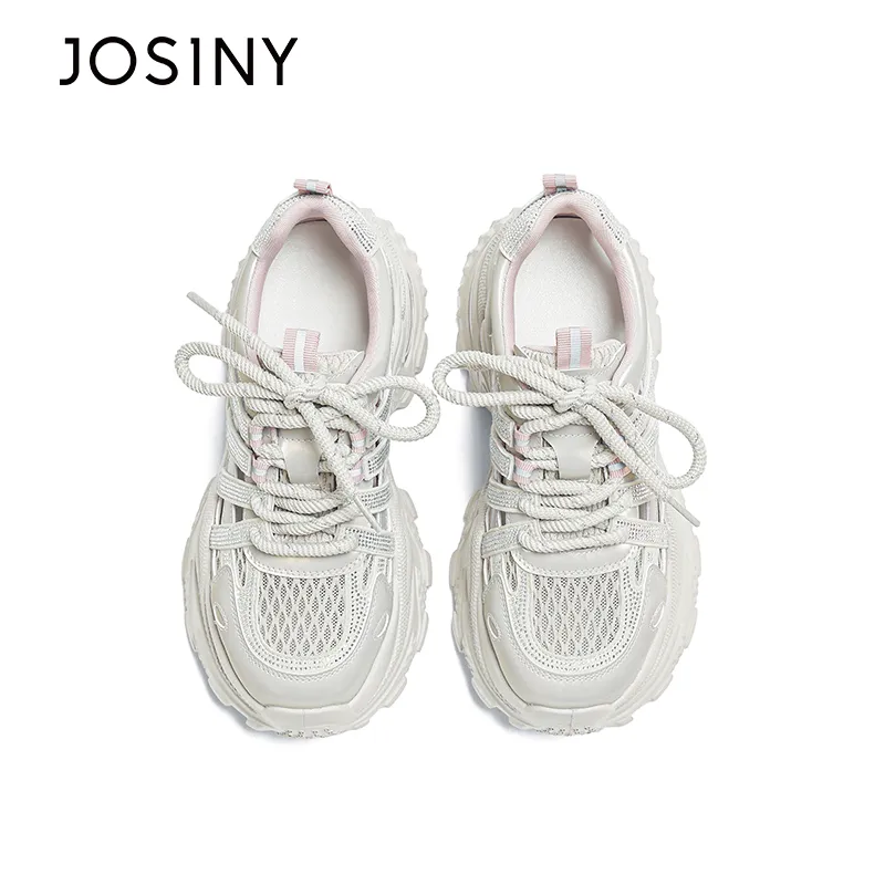 JOSINY Abrasion Resistant Slip Resistant Low Top Chunky Sneakers Women's-7