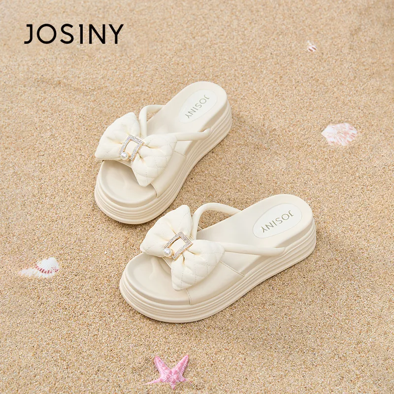 JOSINY Rubber Sole Slip Resistant Abrasion Resistant Slide Slippers Women's-1