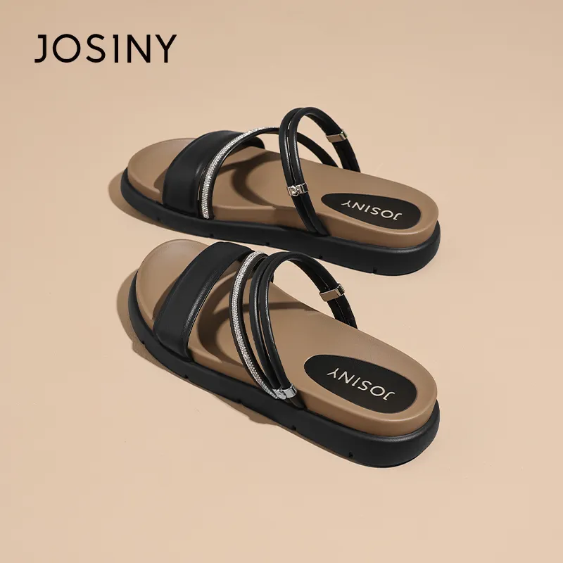 JOSINY Slip Resistant Abrasion Resistant Slide Slippers Women's-3