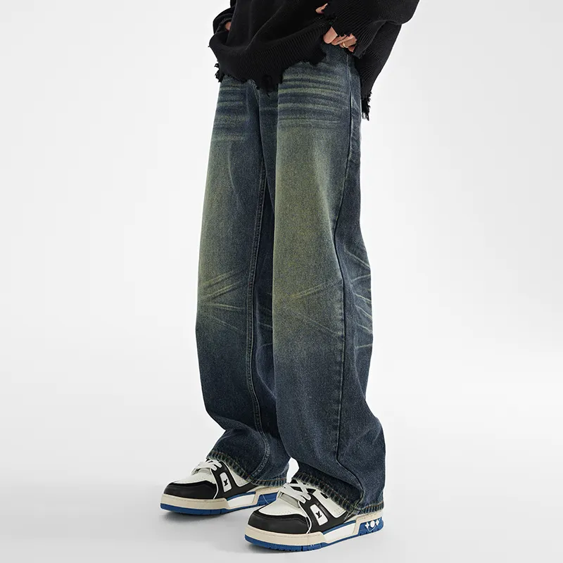 M-MAICCO Jeans Unisex Cyan Blue-4