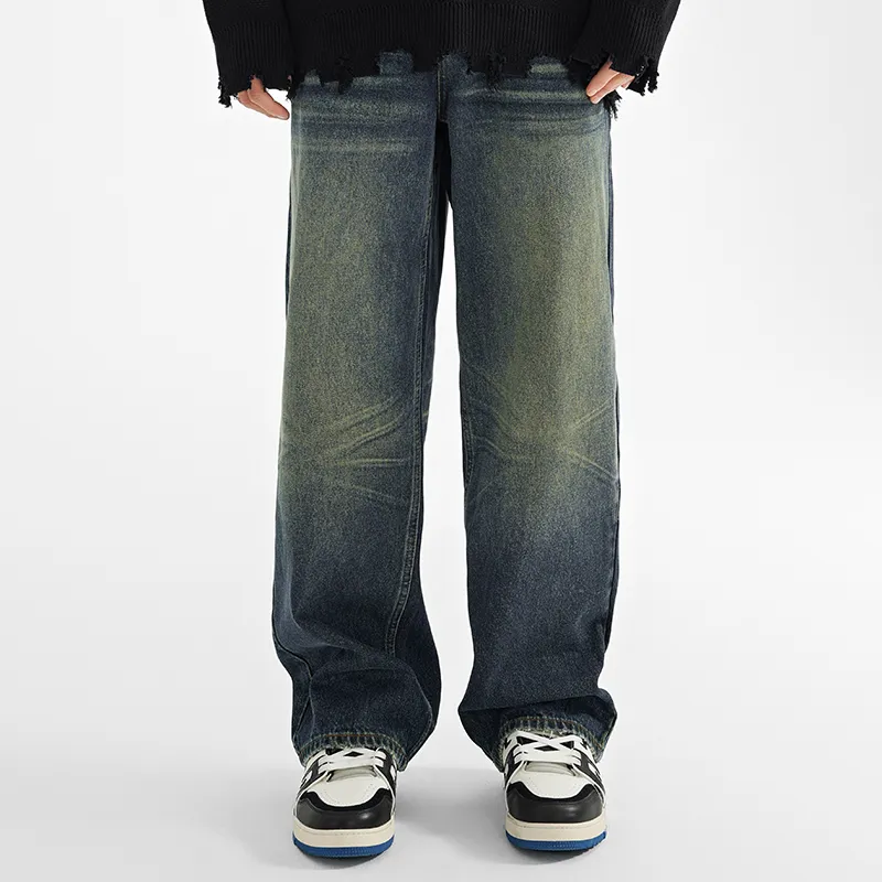 M-MAICCO Jeans Unisex Cyan Blue-5