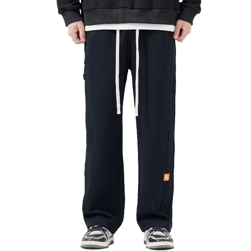 WPOOLL Spring And Fall Knitted Sweatpants Men's-1