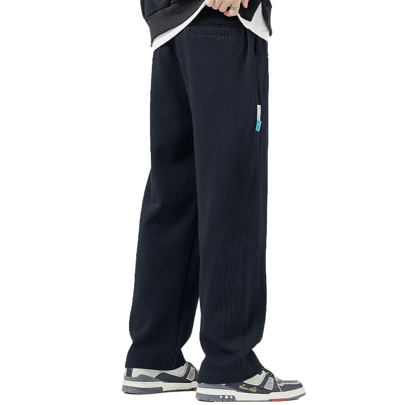 WPOOLL Spring And Fall Knitted Sweatpants Men's-5