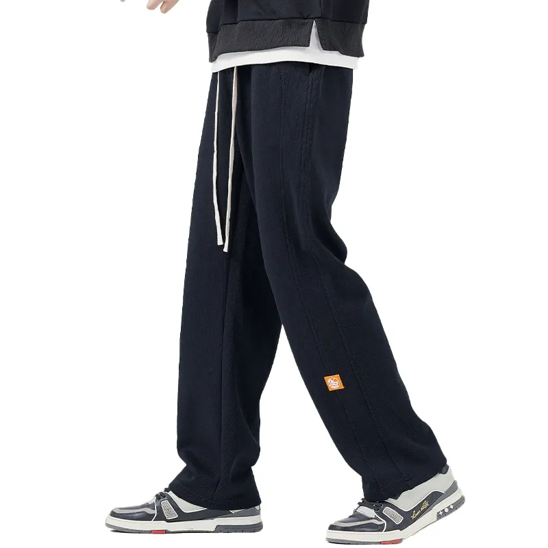 WPOOLL Spring And Fall Knitted Sweatpants Men's-2