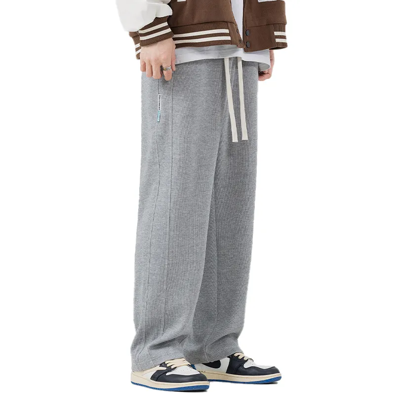 WPOOLL Spring And Fall Knitted Sweatpants Men's-8