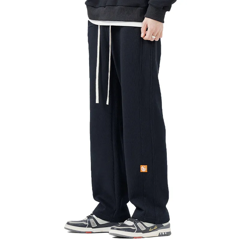 WPOOLL Spring And Fall Knitted Sweatpants Men's-3