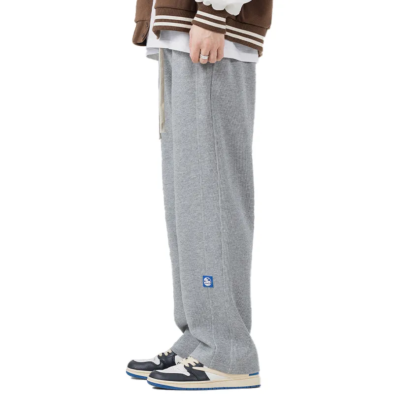 WPOOLL Spring And Fall Knitted Sweatpants Men's-9