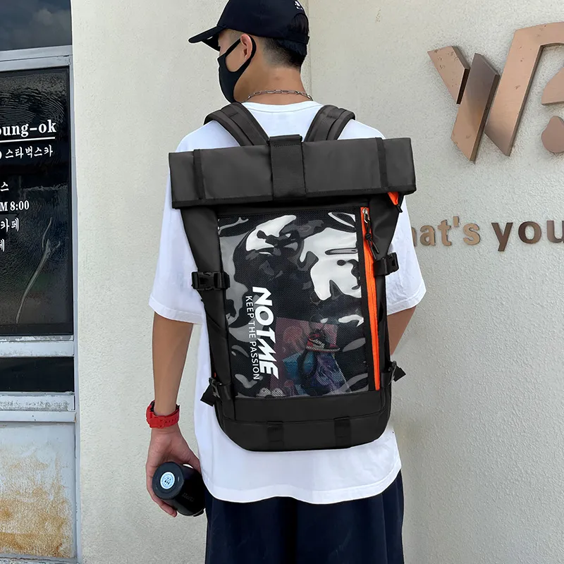 LOVERPUSS Fabric Backpack Regular Unisex Cool Black-5