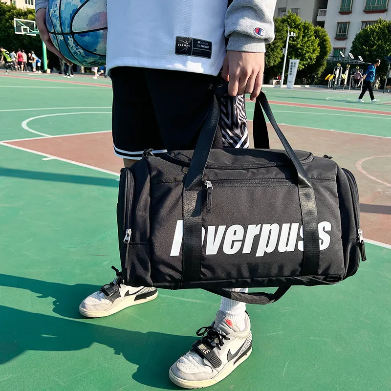 LOVERPUSS Polyester One Shoulder Crossbody Portable Fitness Storage Backpack Basketball Bag Unisex Multicolor-12