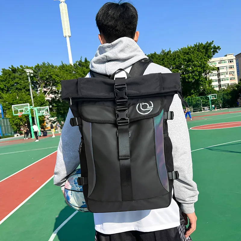LOVERPUSS Polyester Backpack Large Size Unisex Black-7
