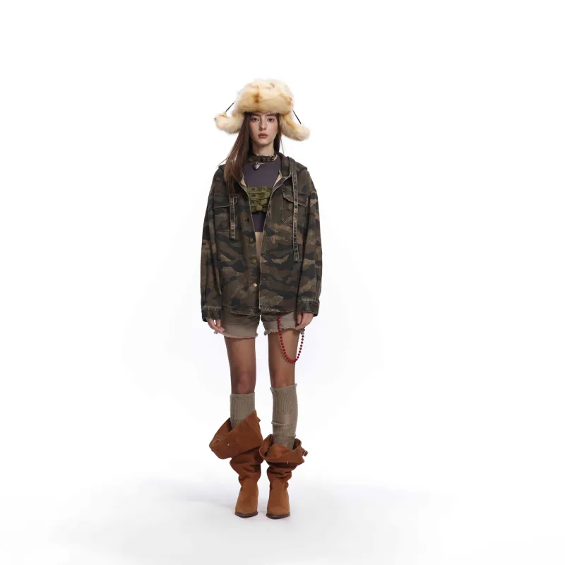 MADE EXTREME Denim Jacket Unisex Camouflage-5