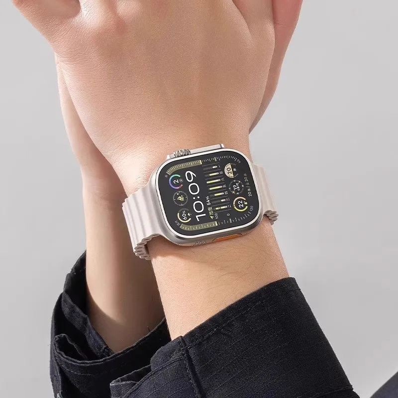 MUZHITIANKONG Apple Compatibility Watch Band 21CM Silicone Material-6