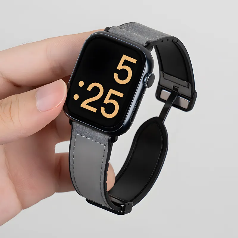 MUZHITIANKONG Apple Compatibility Watch Band 21.5cm Crazy Horse Leather Material-11