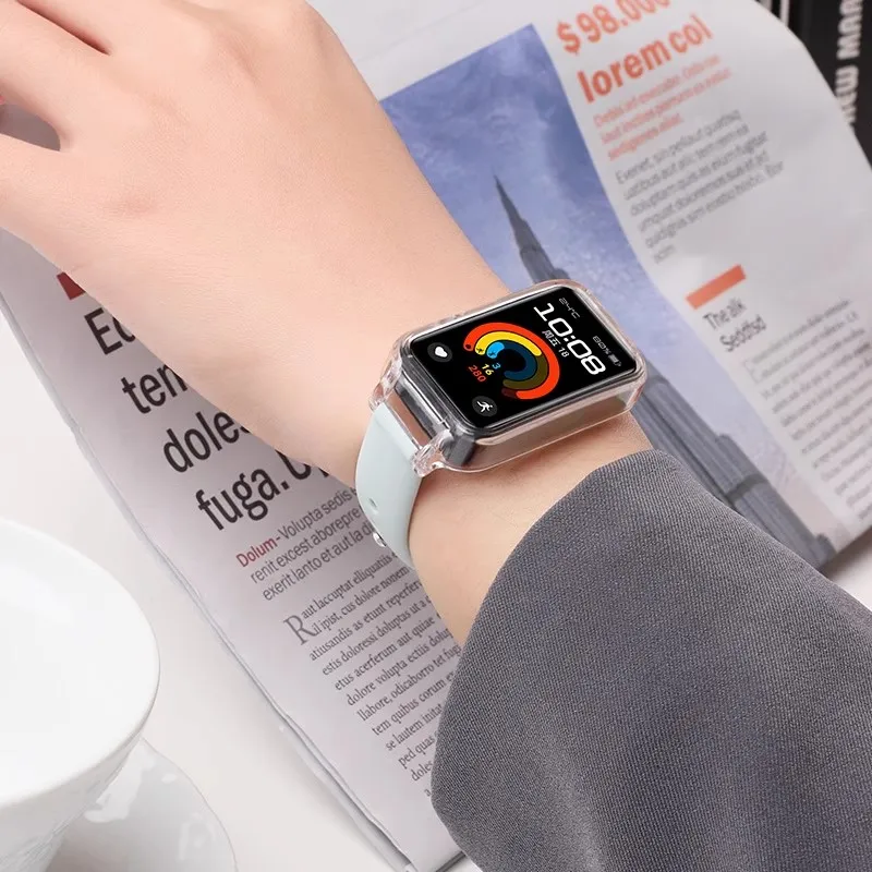 MUZHITIANKONG Huawei Compatibility Watch Band Silicone Material-6
