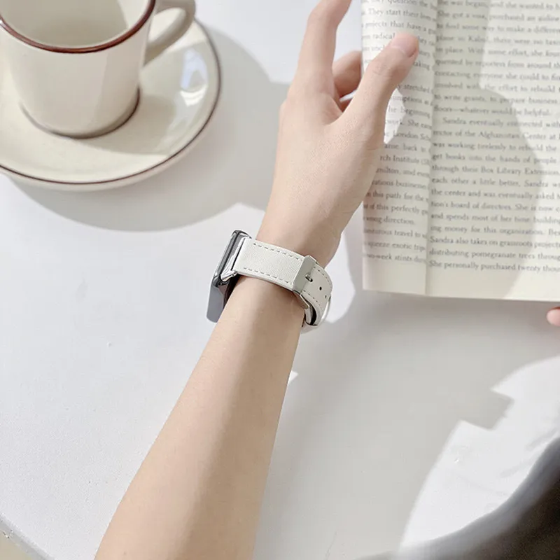 MUZHITIANKONG Xiaomi Compatibility Watch Band Leather-5