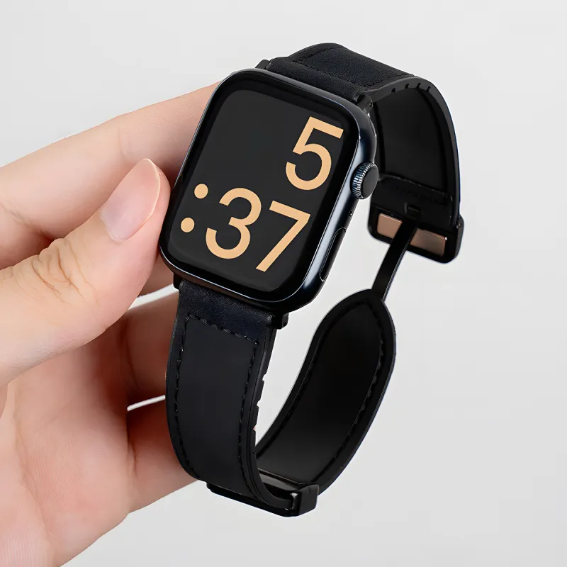 MUZHITIANKONG Apple Compatibility Watch Band 21.5cm Crazy Horse Leather Material-3