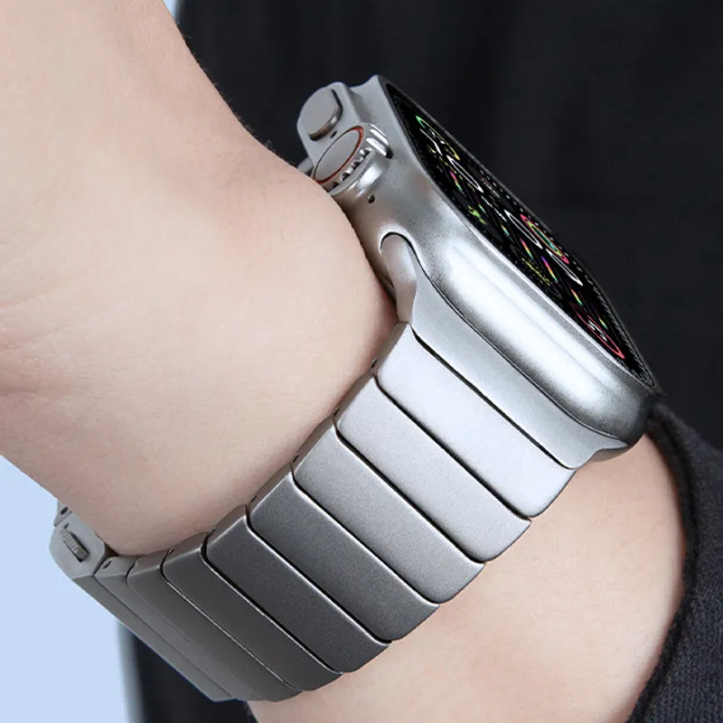 MUZHITIANKONG Apple Compatibility Watch Band Stainless Steel Material-4
