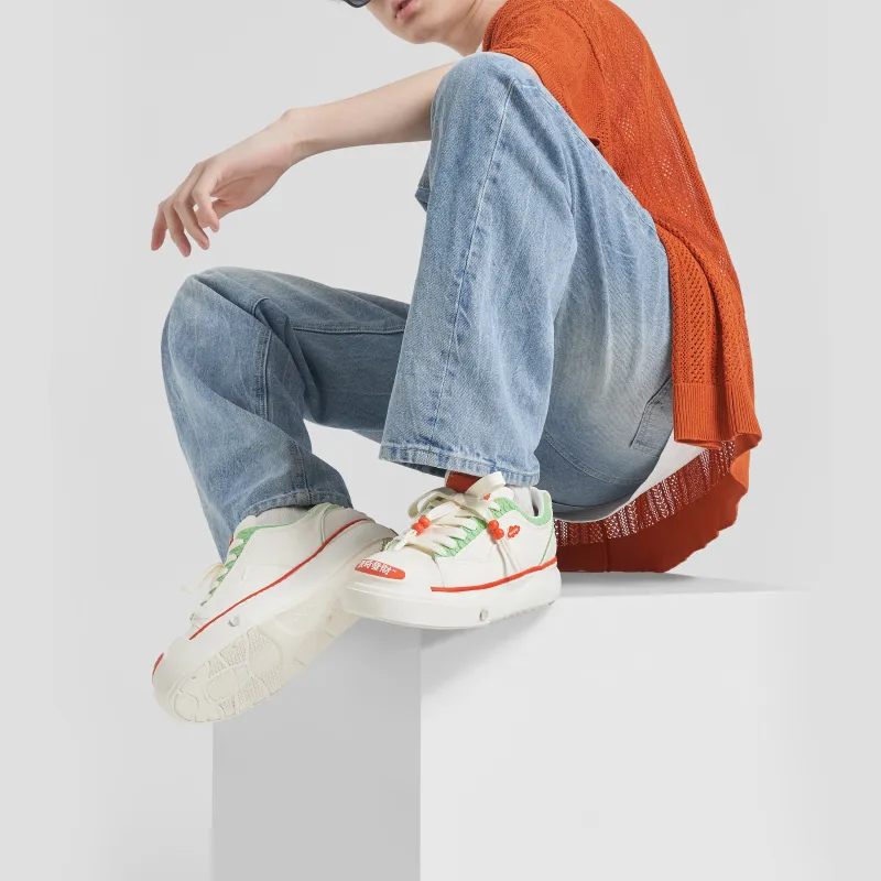 UNNAMED FORCES Canvas Shoes Unisex Low Top White/Green-5