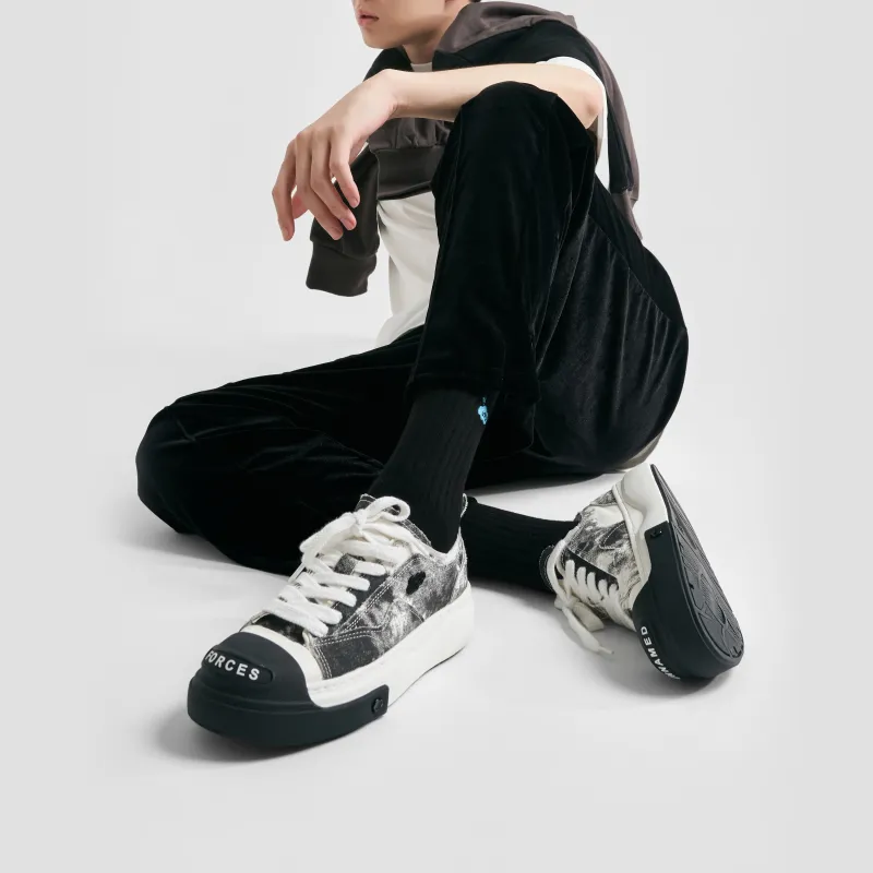 UNNAMED FORCES Skateboard Shoes Unisex Low Top White-6