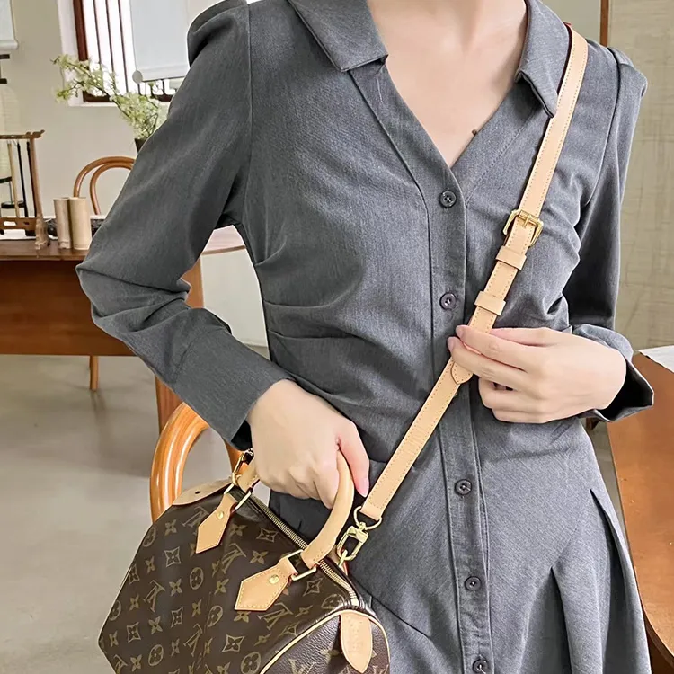 Ingenuity Handmade Cow Leather Bag Strap Women's Beige-14