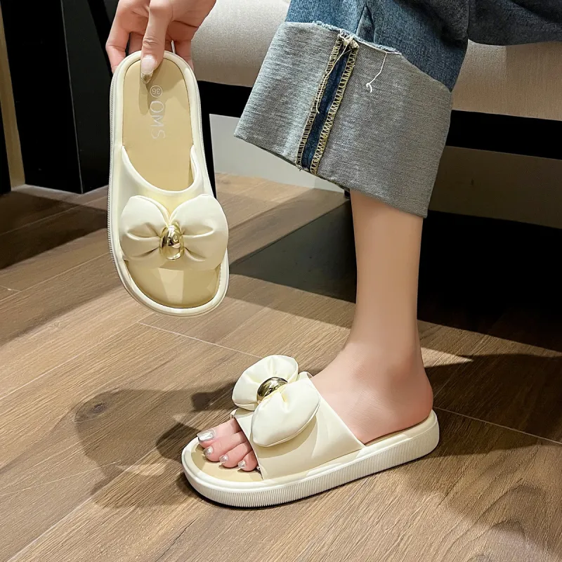 OMS Slide Slippers Women's Beige-5