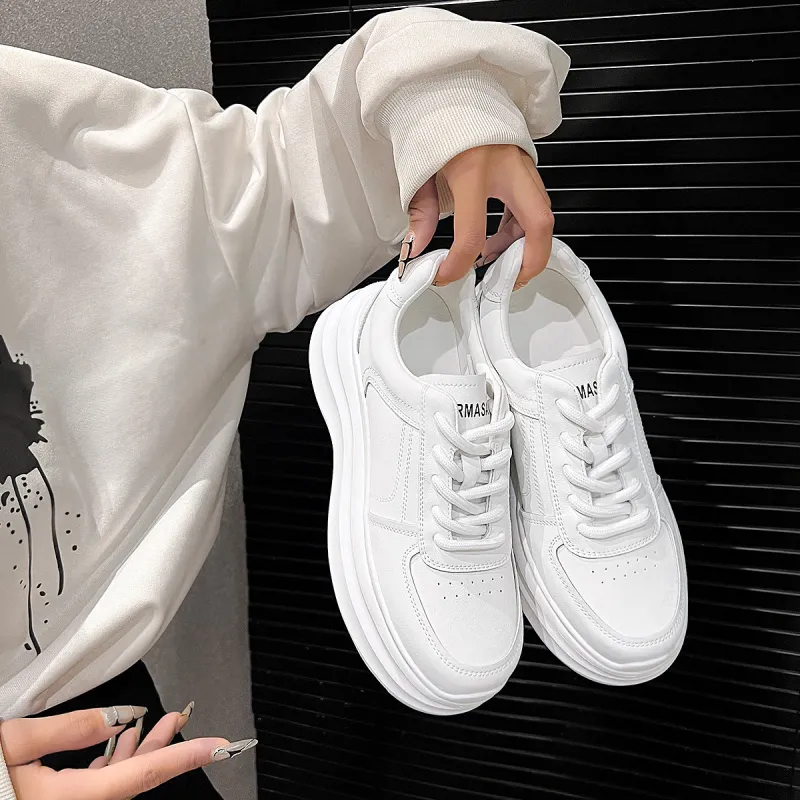 OMS Stylish Skateboarding Shoes 6cm Women's White-5