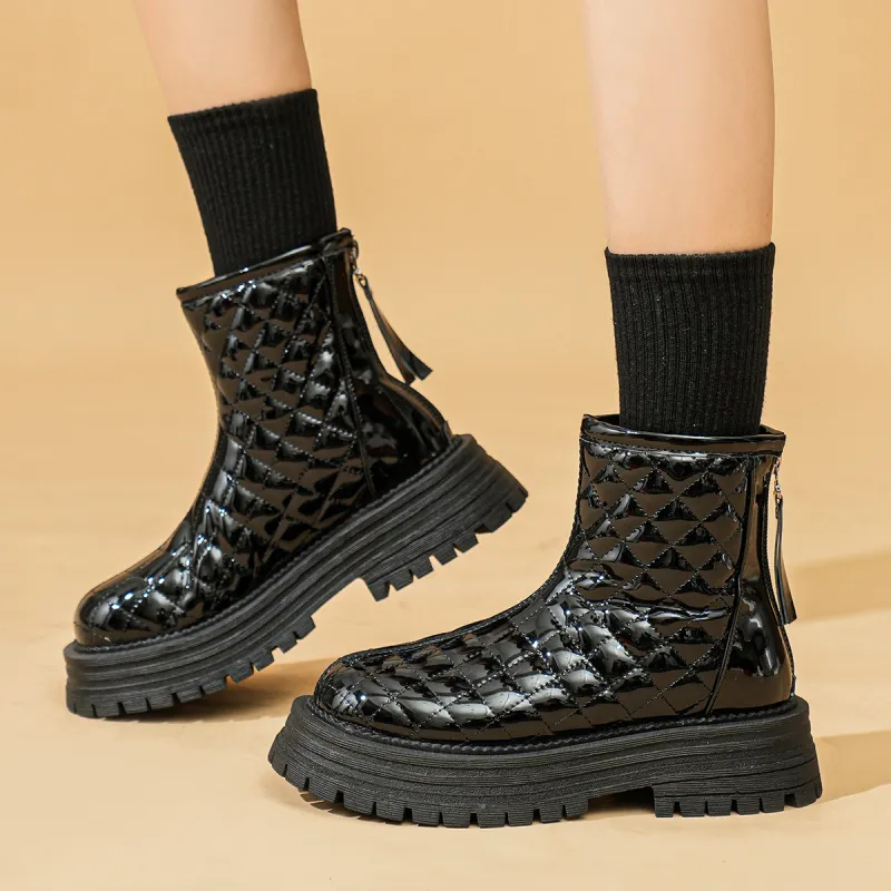 OMS Ankle Boots Women's Black/White-2