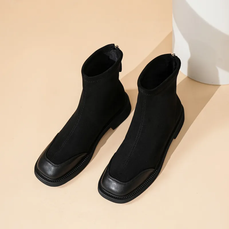 OMS Ankle Boots Women's Black/Brown-4