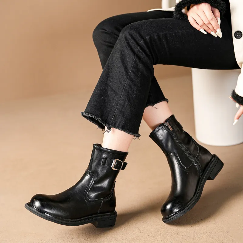 OMS Ankle Boots Women's Black/Brown-3