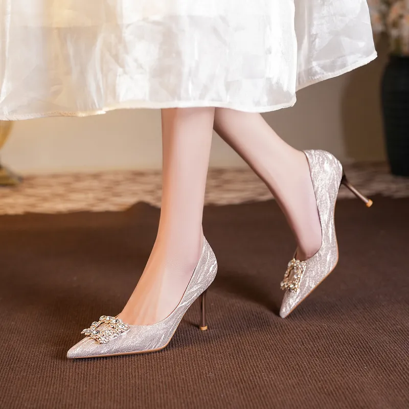OMS Slim Heel High Heels Women's-1