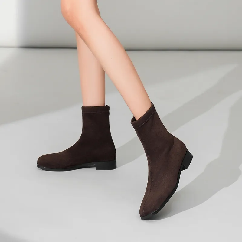 OMS Ankle Boots Women's Black/Brown-10