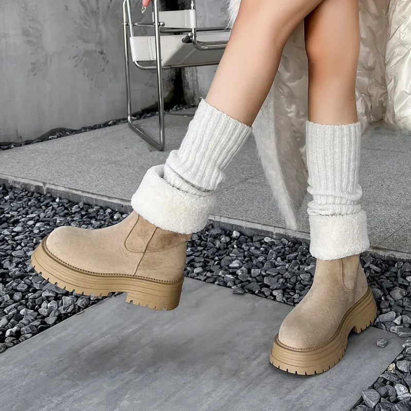 OMS Short Mid-Calf Snow Boots Women's-7