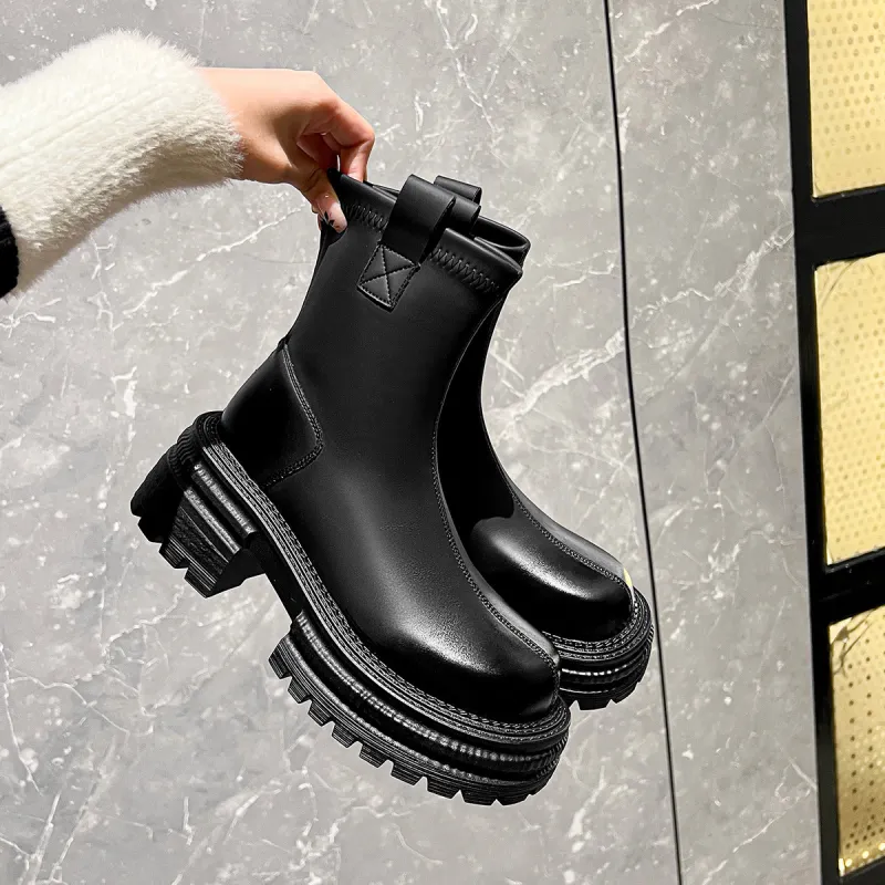OMS Ankle Boots Women's Black/Brown-4