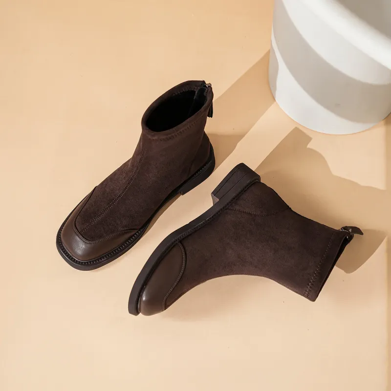 OMS Ankle Boots Women's Black/Brown-7
