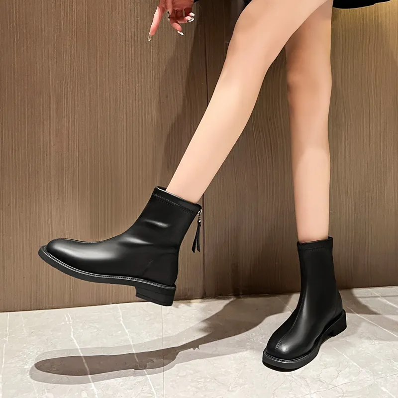 OMS Ankle Boots Women's Black/Brown-2