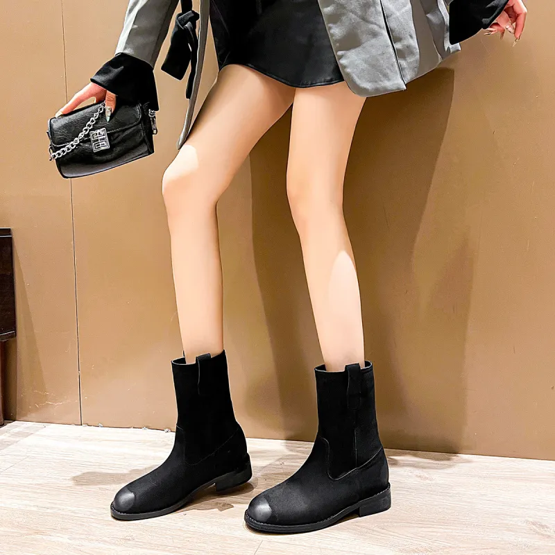 OMS Ankle Boots Women's Black/Brown-4