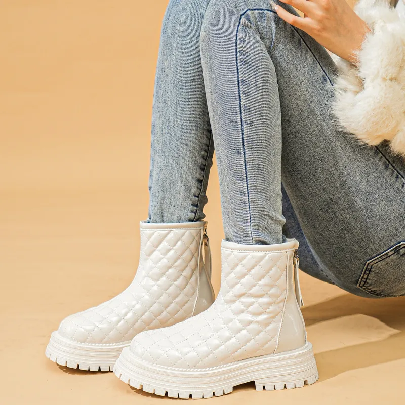 OMS Ankle Boots Women's Black/White-9