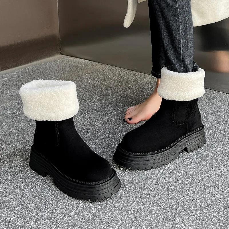 OMS Short Mid-Calf Snow Boots Women's-3