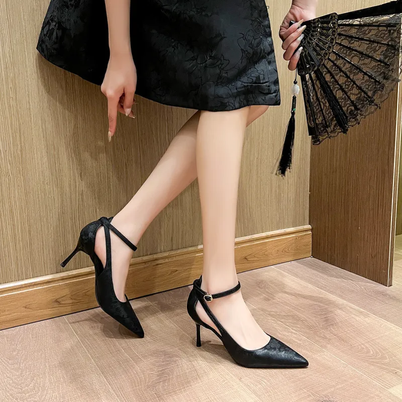 OMS Slim Heel High Heels Women's-2