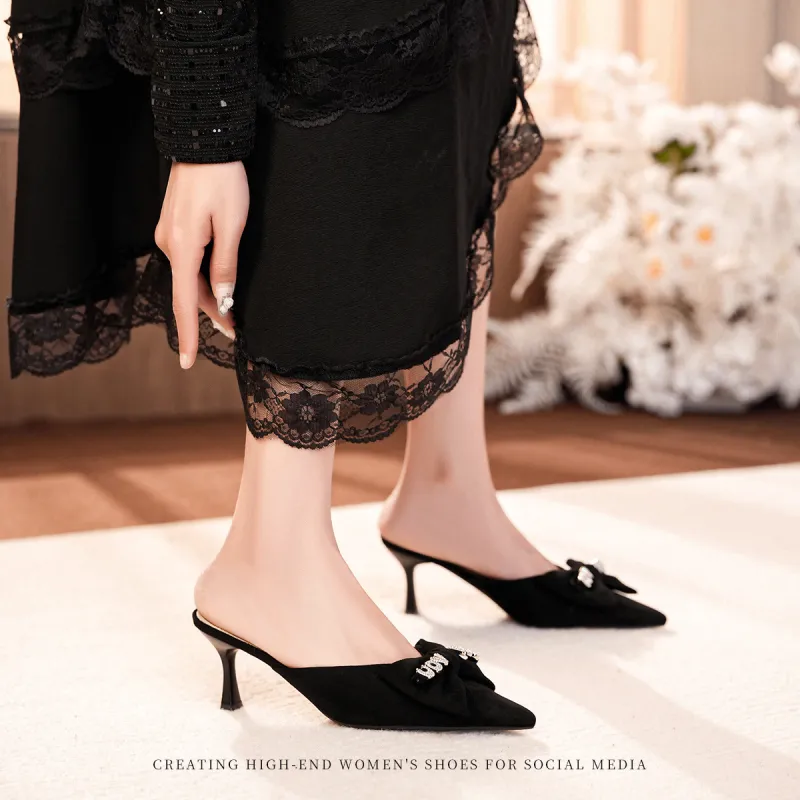 OMS Closed Toe Slippers Women's Black-1