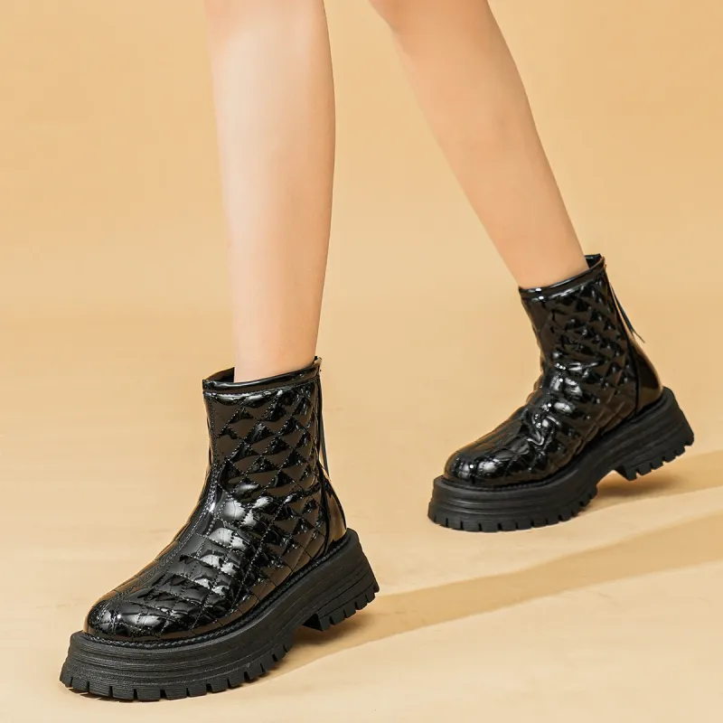 OMS Ankle Boots Women's Black/White-3