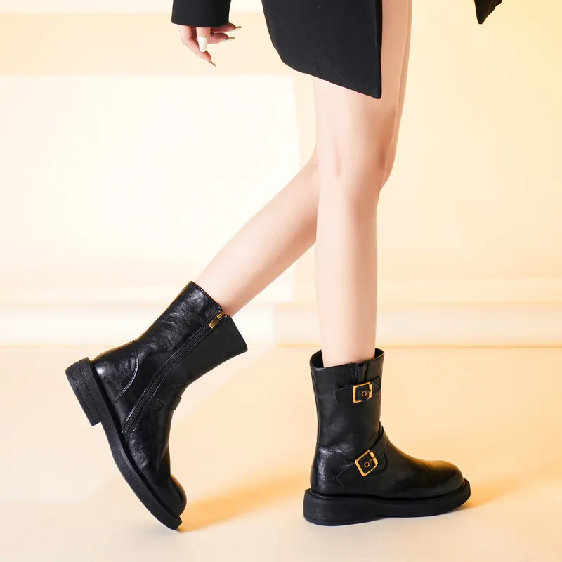 OMS Ankle Boots Women's Black/Brown-3