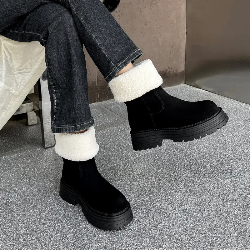 OMS Short Mid-Calf Snow Boots Women's-2