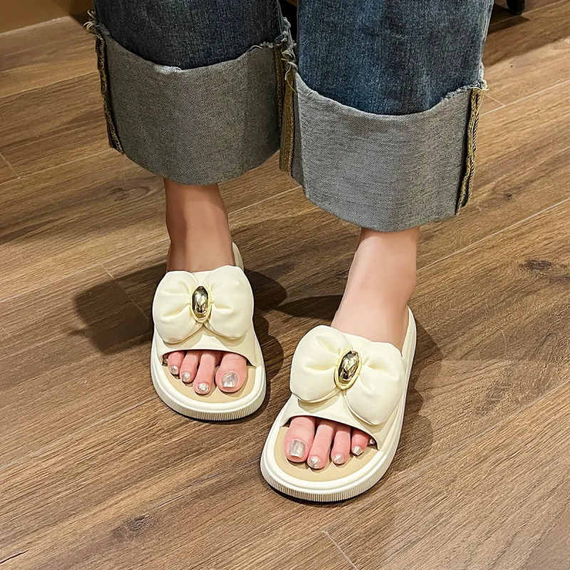 OMS Slide Slippers Women's Beige-3