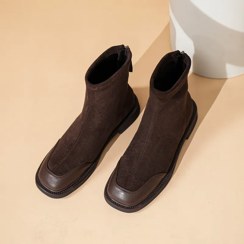 OMS Ankle Boots Women's Black/Brown-6