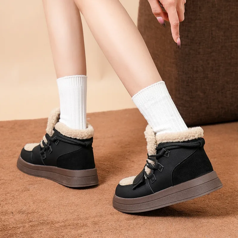 OMS Ankle Boots Women's Black/Brown-3
